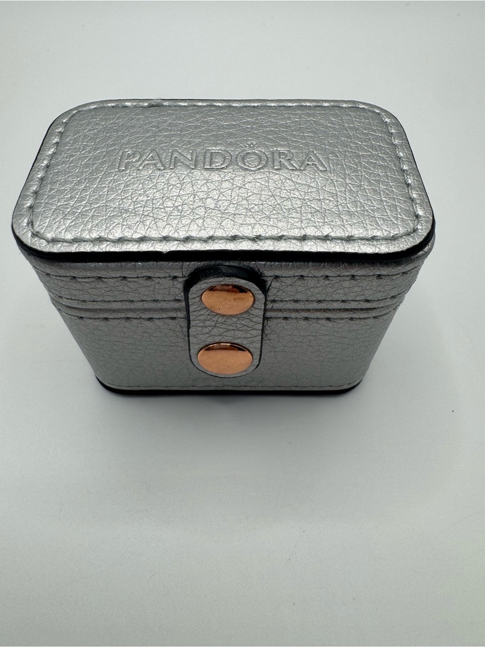 Pandora Silver Small Travel Jewelry Case Gift Box for Rings Charms Organizer